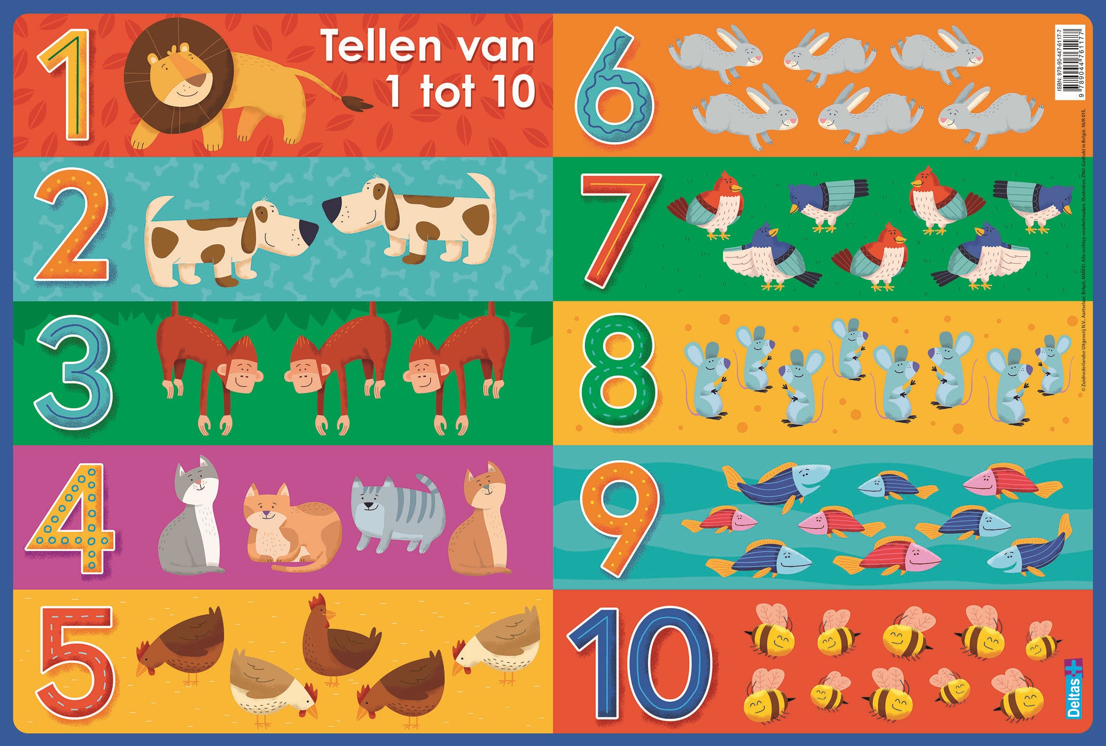 Educatieve onderleggers - Tellen van 1 tot 10