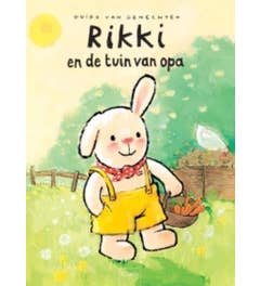 Rikki in de tuin van opa