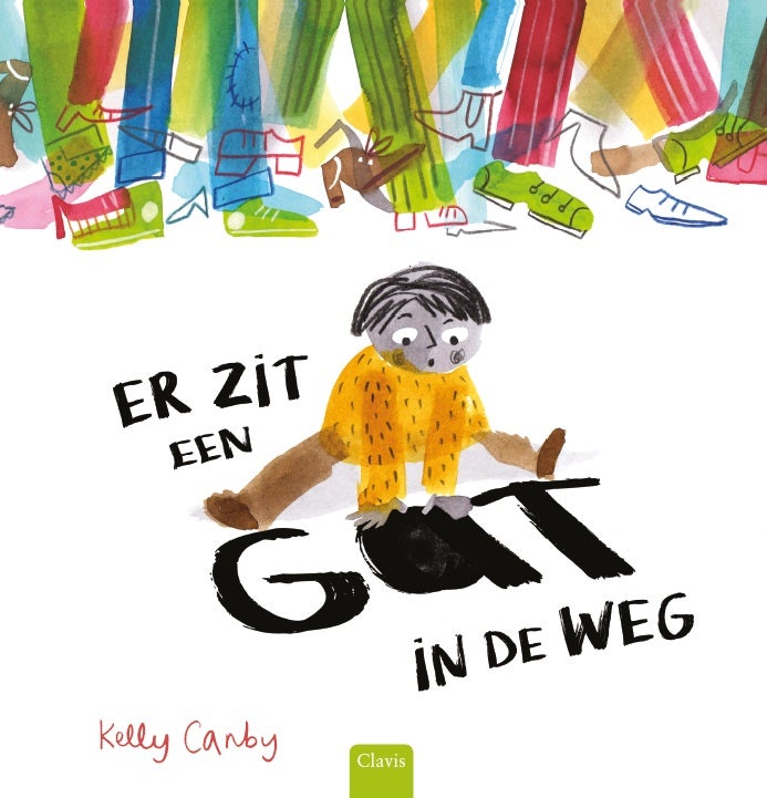 Er zit een gat in de weg