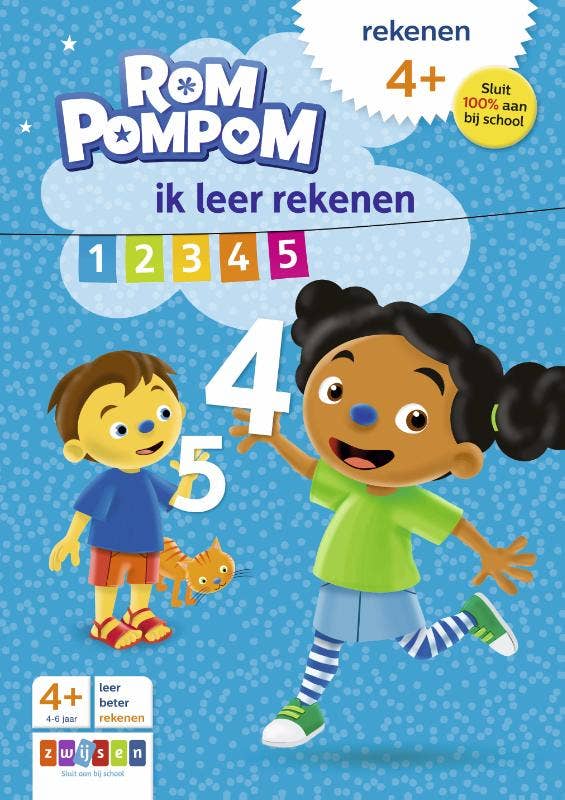 Rompompom - ik leer rekenen 4+