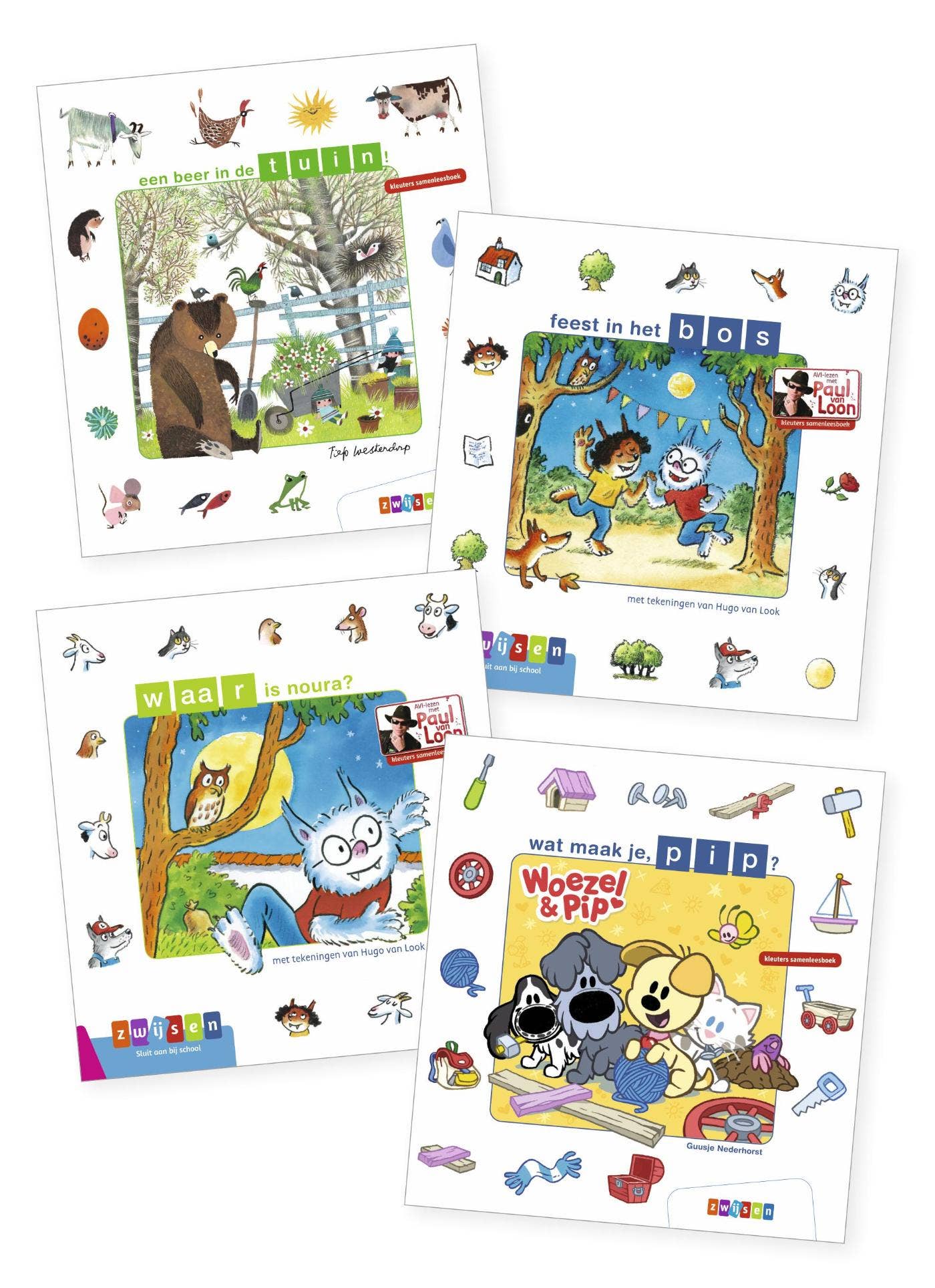 Kleuters samenleesboeken - Pakket kleuters samenleesboeken 2 (4 titels)
