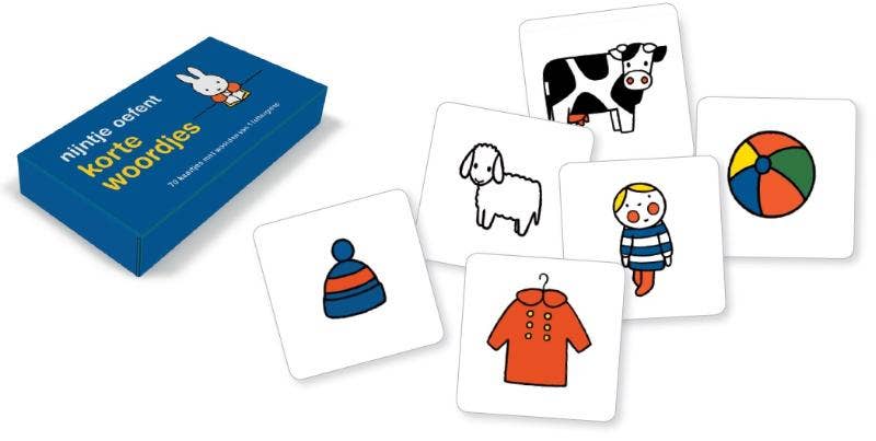 Nijntje oefent - oefenkaartjes nijntje oefent korte woordjes