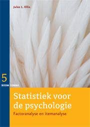 Statistiek voor de psychologie - Statistiek voor de psychologie factor- en itemanalyse