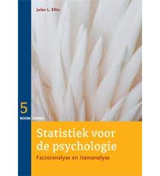 Statistiek voor de psychologie - Statistiek voor de psychologie factor- en itemanalyse