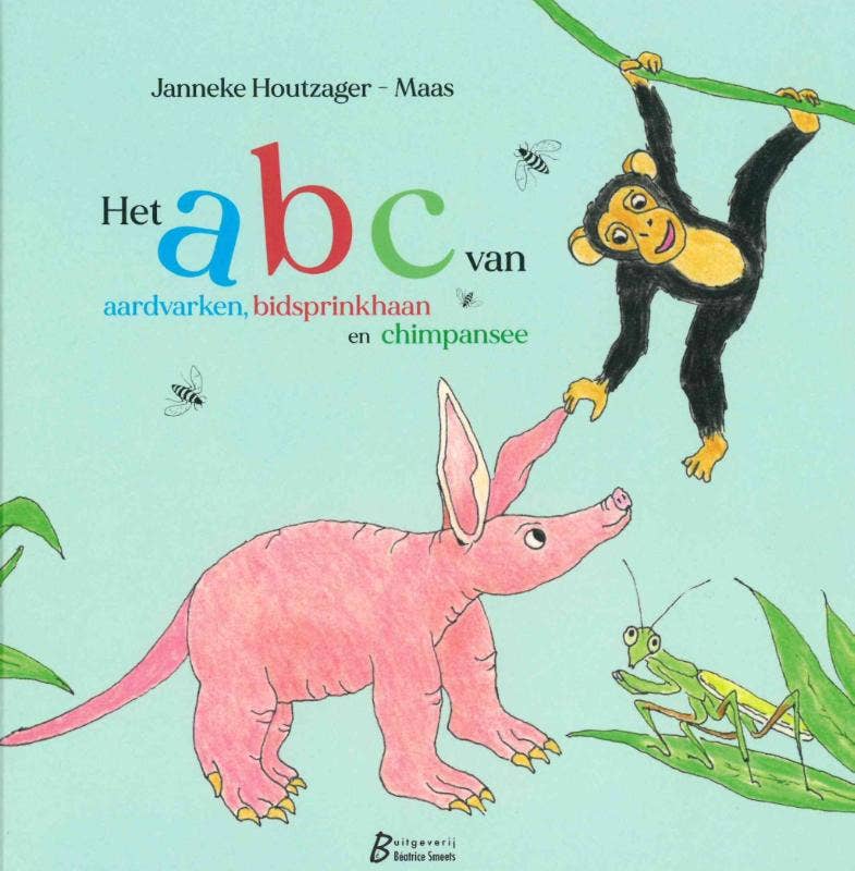 Het ABC van aardvarken; bidsprinkhaan en chimpansee
