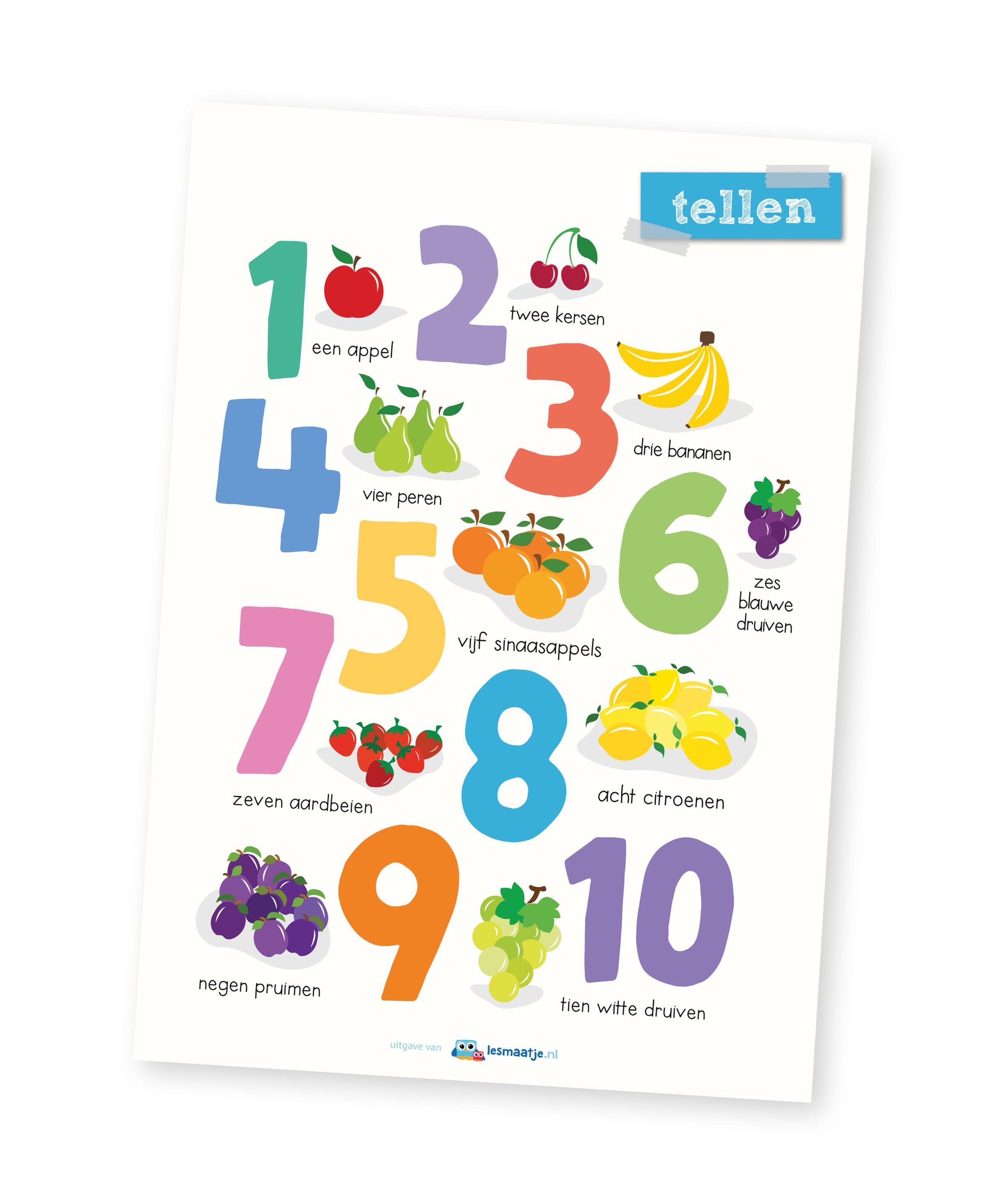 Poster kleuters - tellen 