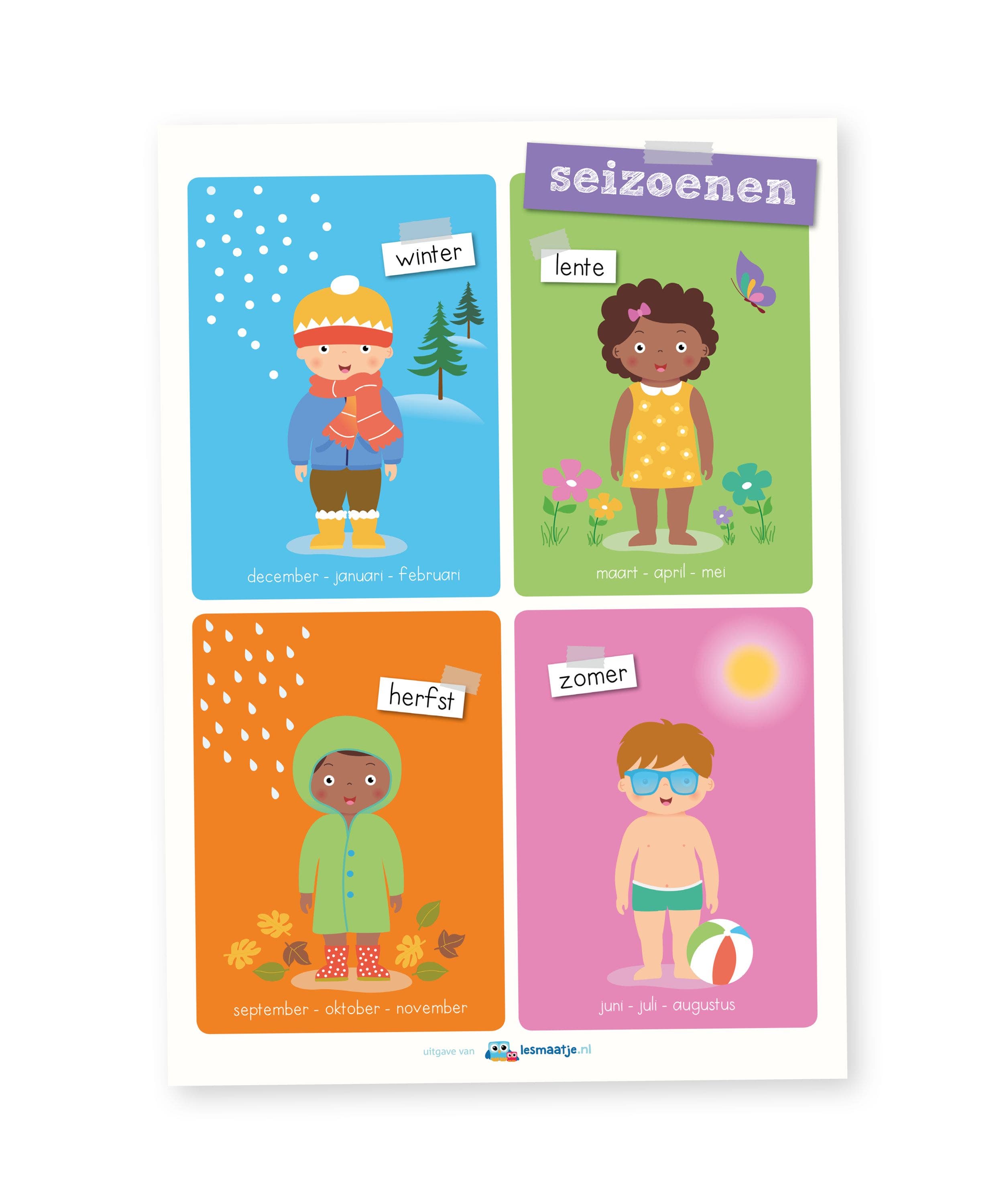 Poster kleuters - seizoenen 