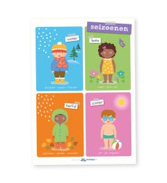 Poster kleuters - seizoenen