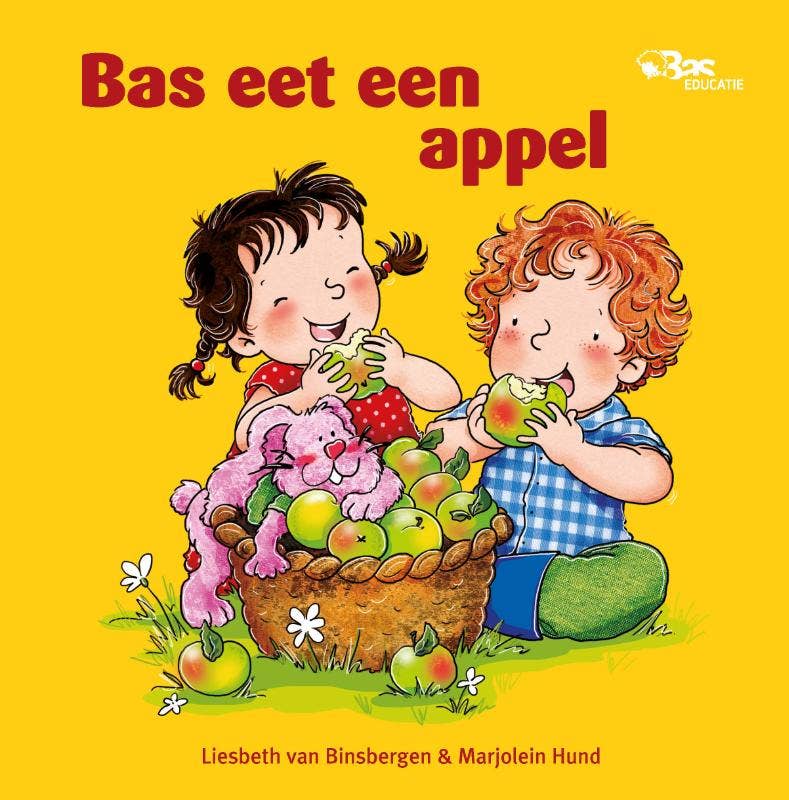Bas - Bas eet een appel