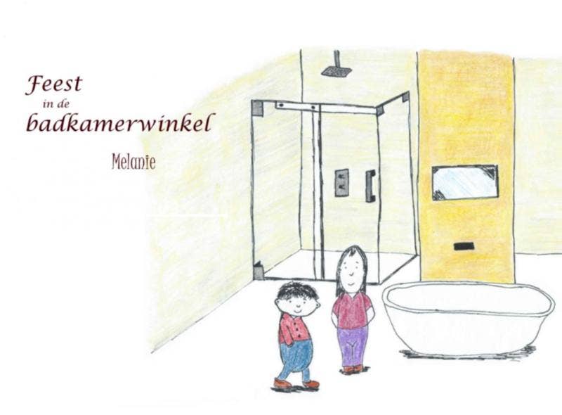 Feest in de badkamerwinkel