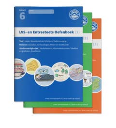 LVS- en entreetoets oefenboeken compleet Delen 1; 2 en 3 - Gemengde opgaven - Groep 6; opgaven voor rekenen; taal en studievaardigheden
