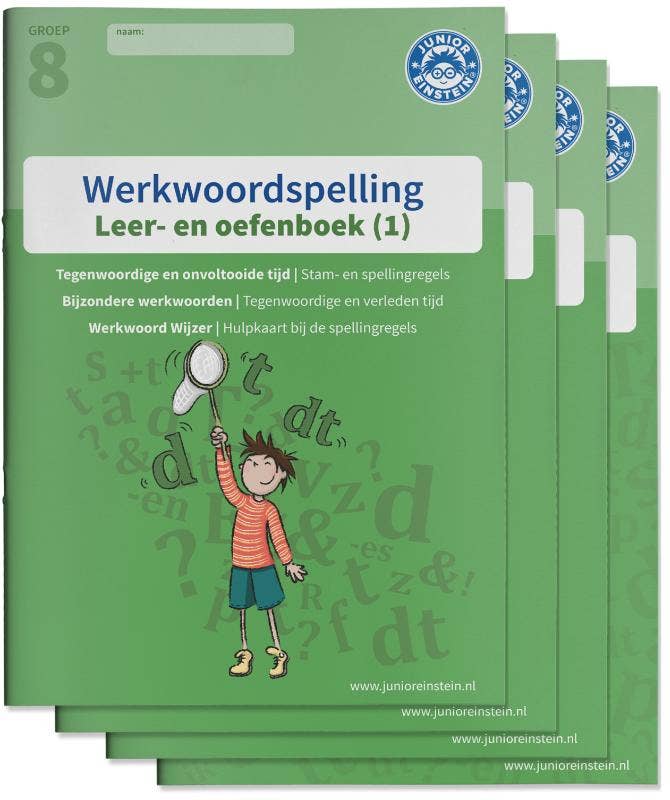 Werkwoordspelling Leer- en oefenboek - Deel 1; 2 en 3 - Groep 8