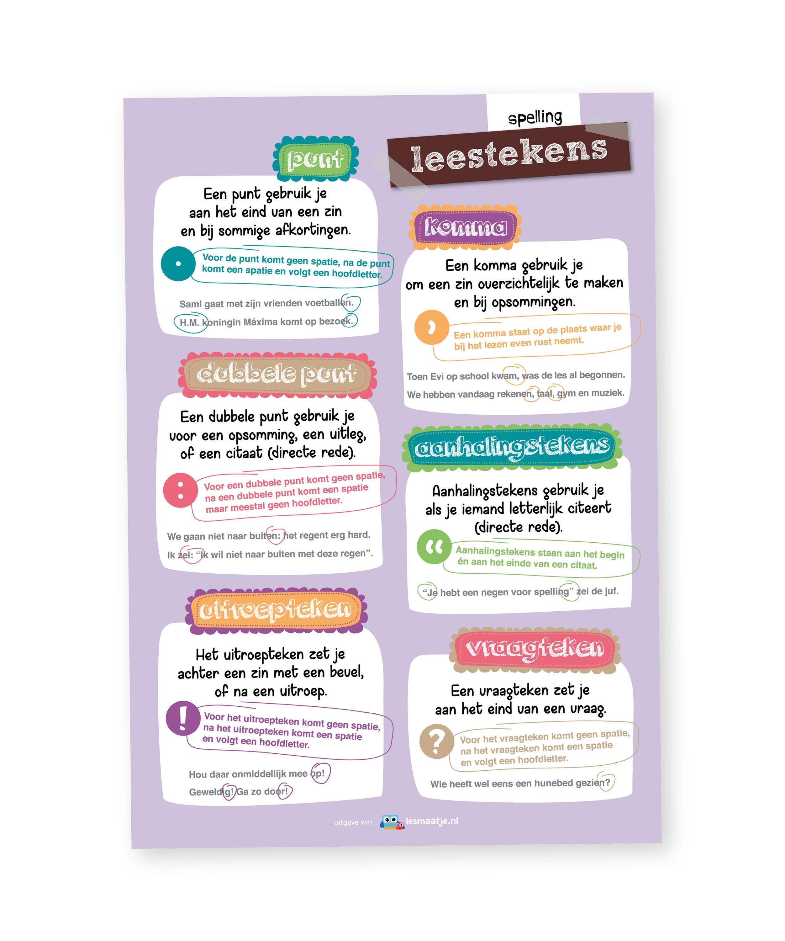 Poster taal - leestekens