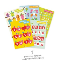 Set rekenposters middenbouw (5 stuks) - Lesmaatje