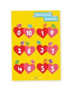 Poster rekenen middenbouw verliefde harten - Lesmaatje
