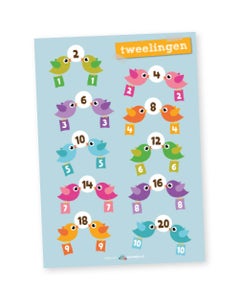 Poster rekenen middenbouw tweelingen - Lesmaatje