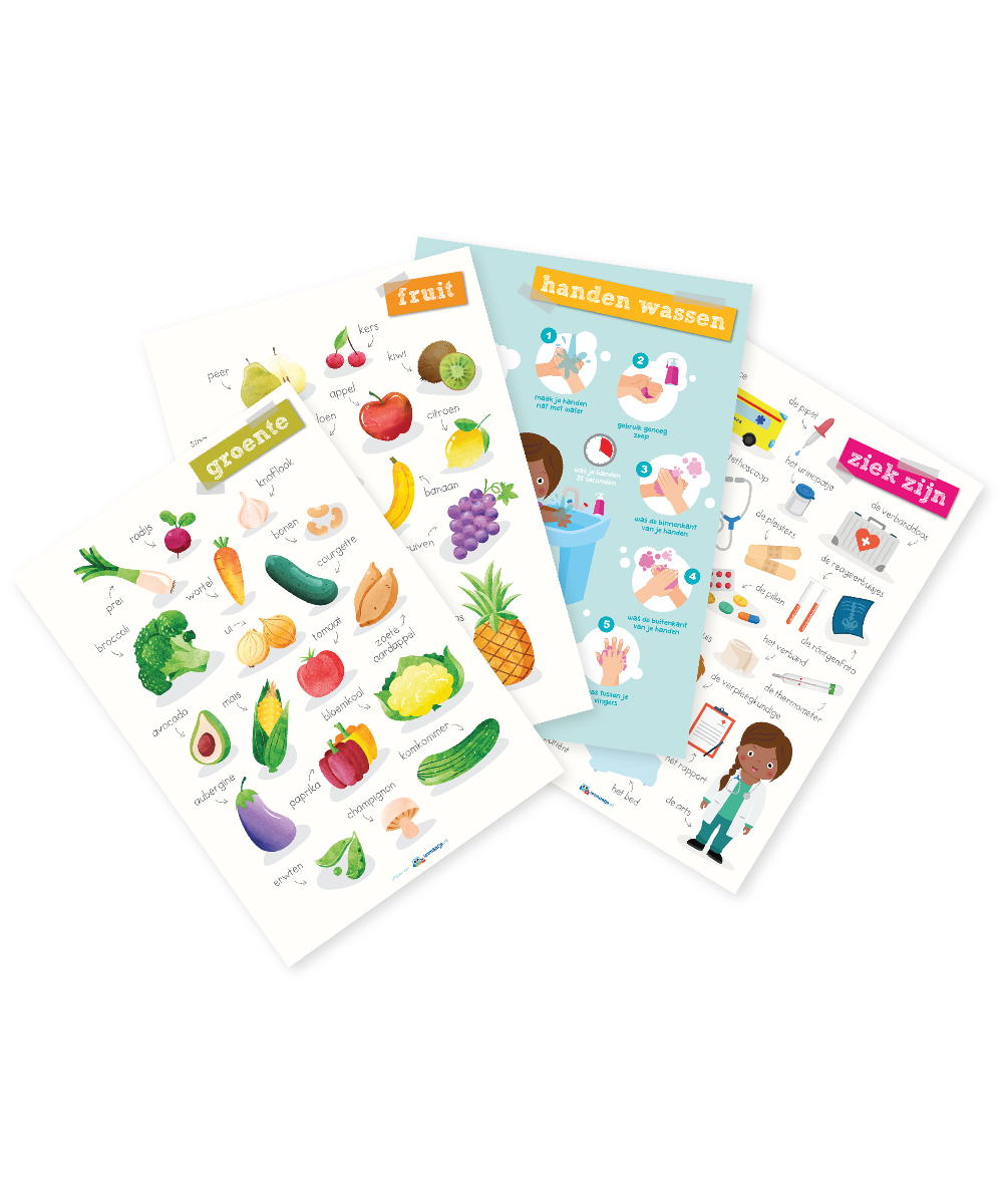 Set posters Ziek en Gezond (4 stuks)