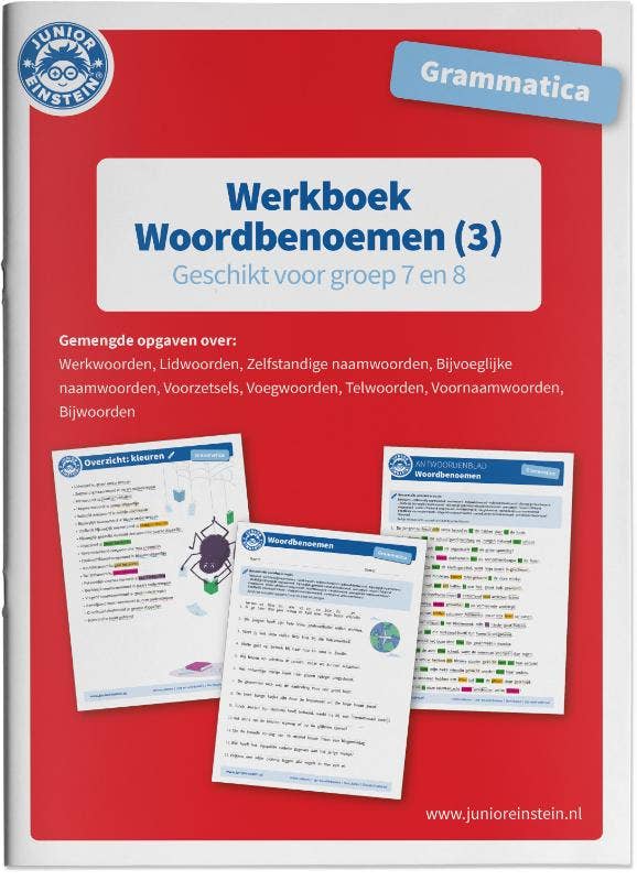Werkboek Woordbenoemen Grammatica deel 3 Groep 7 en 8