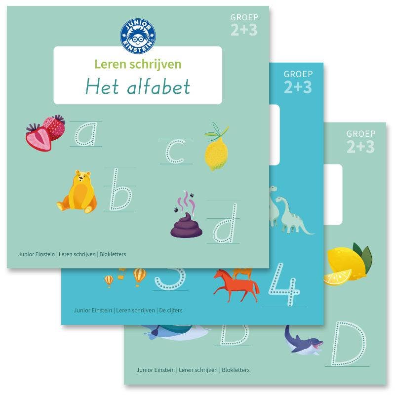 Junior Einstein - Leren schrijven - Blokschrift - groep 2-3 - set van 3