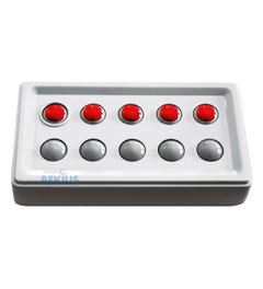 Abaco 10 tricolor (rood / wit)