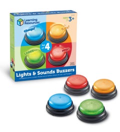 Antwoord Buzzers - Licht en geluid (4 ex.) - verpakking