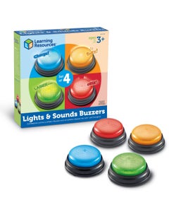 Antwoord Buzzers - Licht en geluid (4 ex.) - verpakking