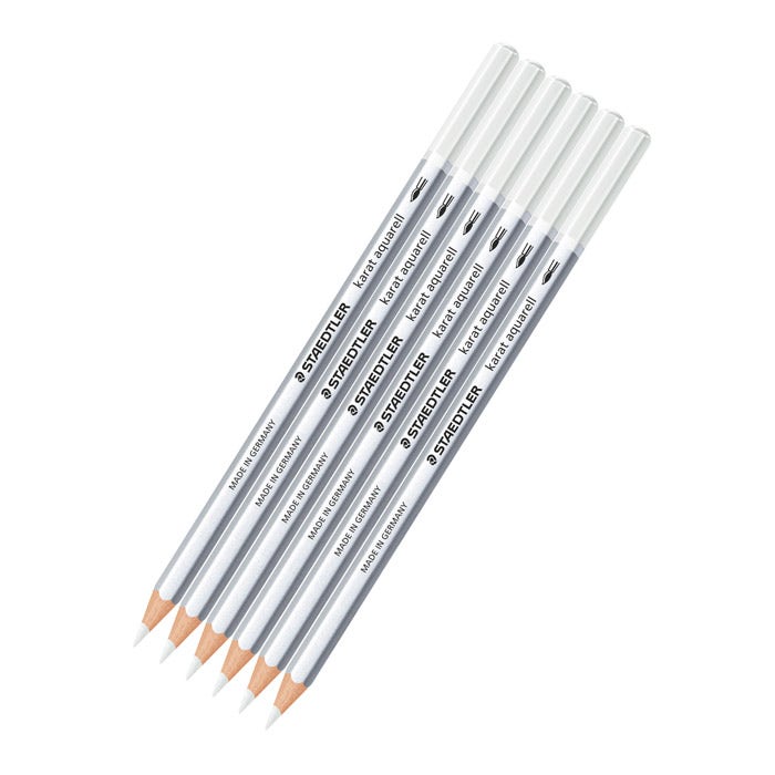 Aquarel potloden wit, set van 6