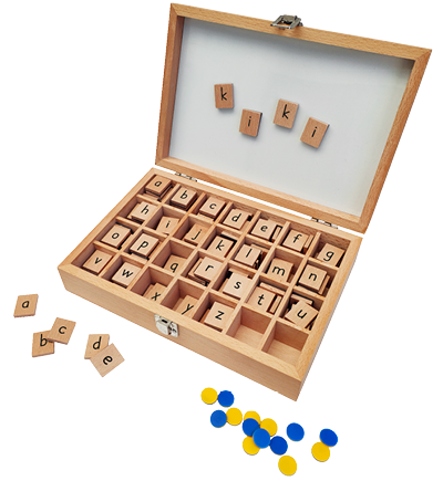 Atlantis Start | Groep 3 | Letterdoos met magnetische letterblokjes en fiches