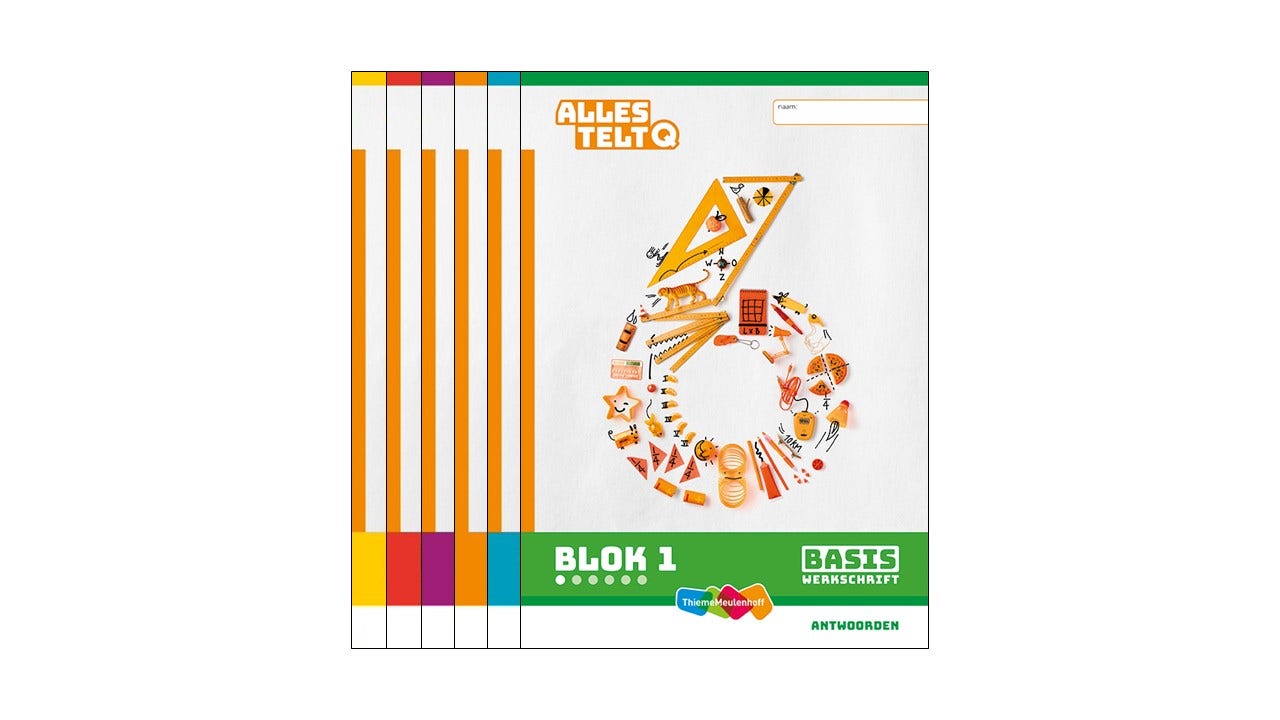Alles telt Q Antwoordschrift Basis blok 1 t/m 6 groep 6