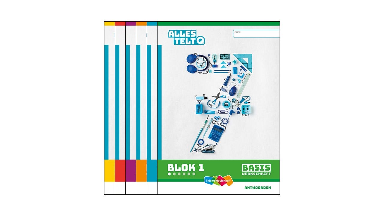 Alles telt Q Antwoordschrift Basis blok 1 t/m 6 groep 7