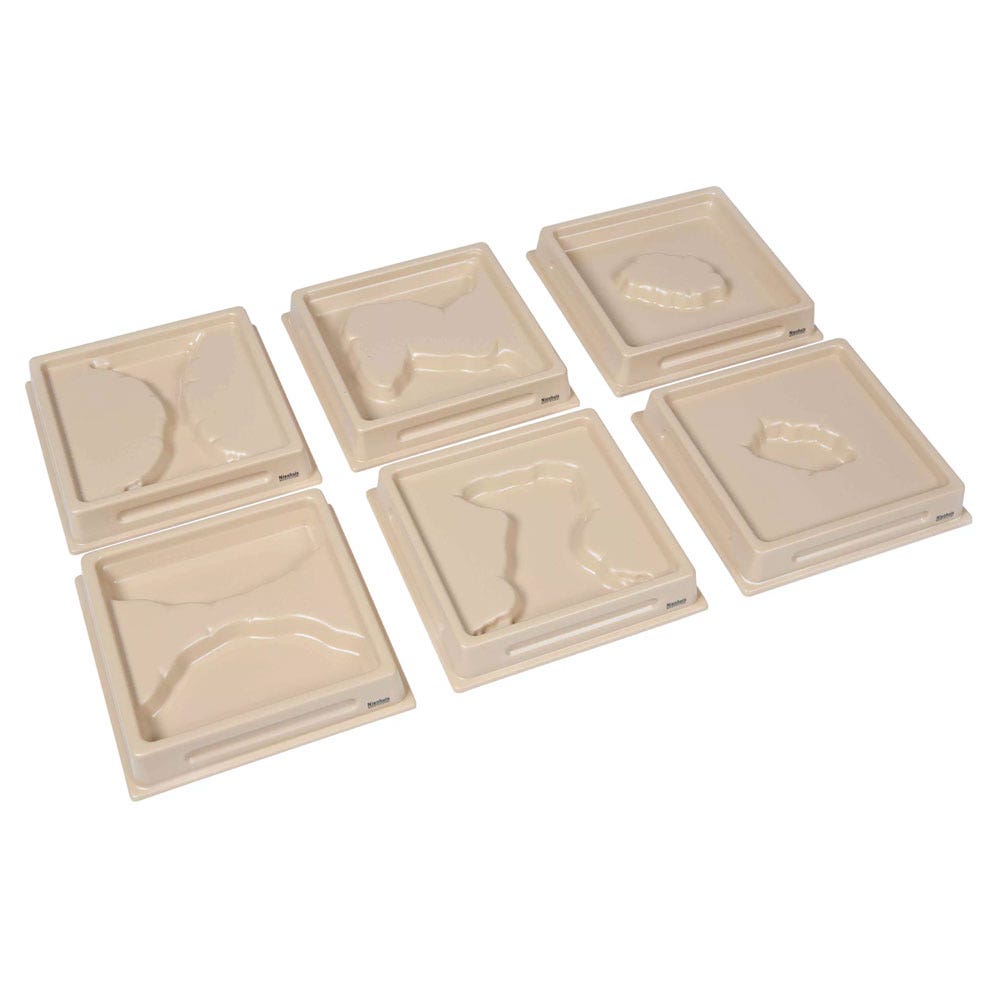 Bakjes land- en watervormen - Set 1