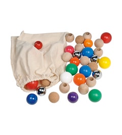 Ballen en bollen in katoenen zakje | 36 stuks