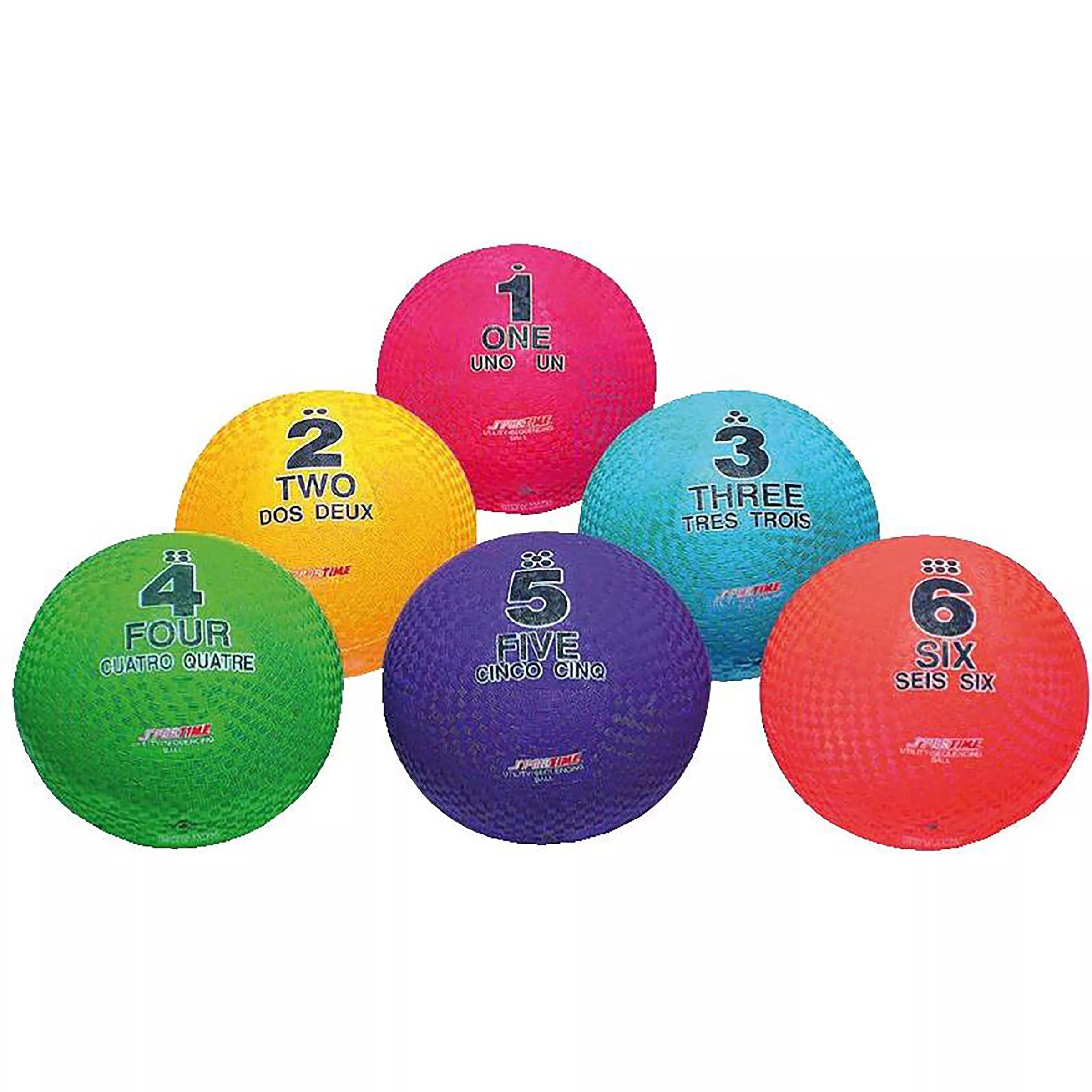 Ballenset met cijfers en grip | Ø 22 cm | Set à 6 stuks