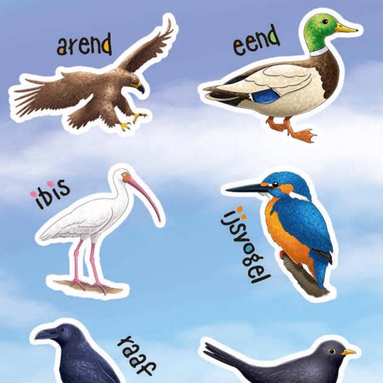 Beloningssticker | Getekende vogels