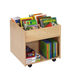 Mobiele boekenwagen hout