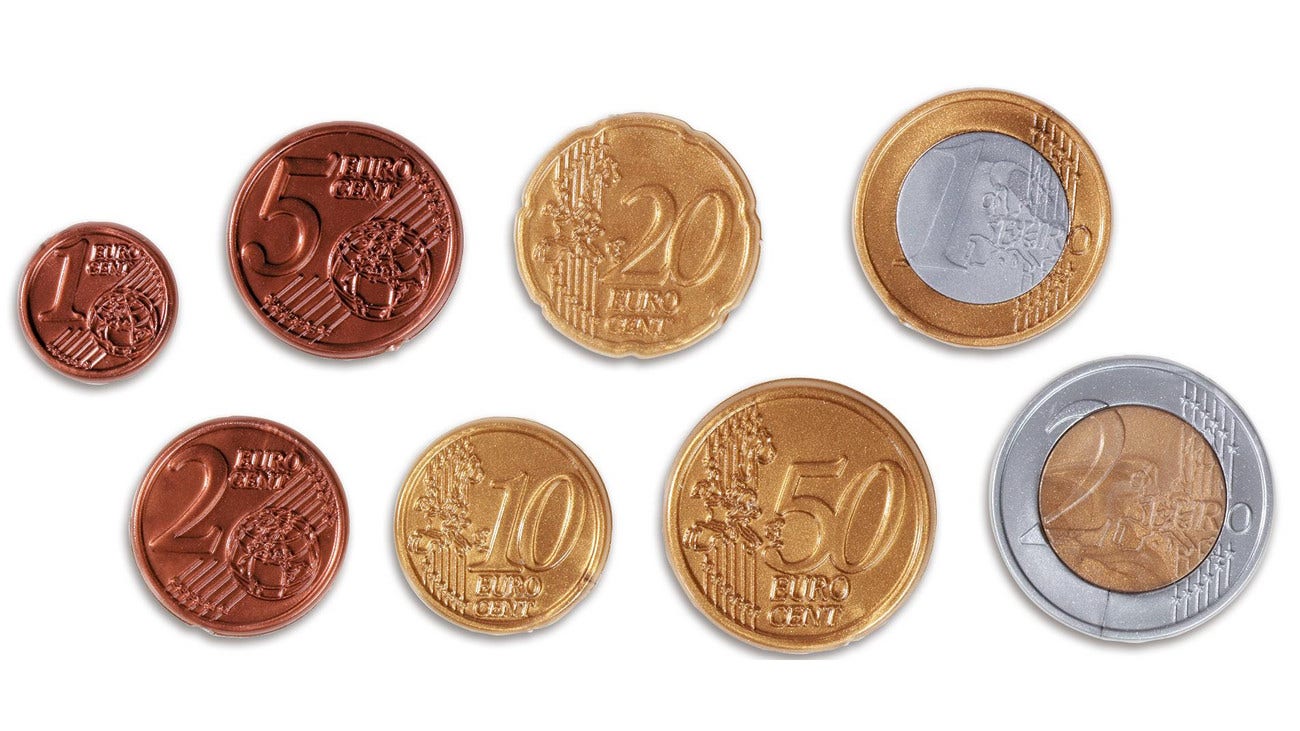 Euro munten in plastic zak (300 stuks)
