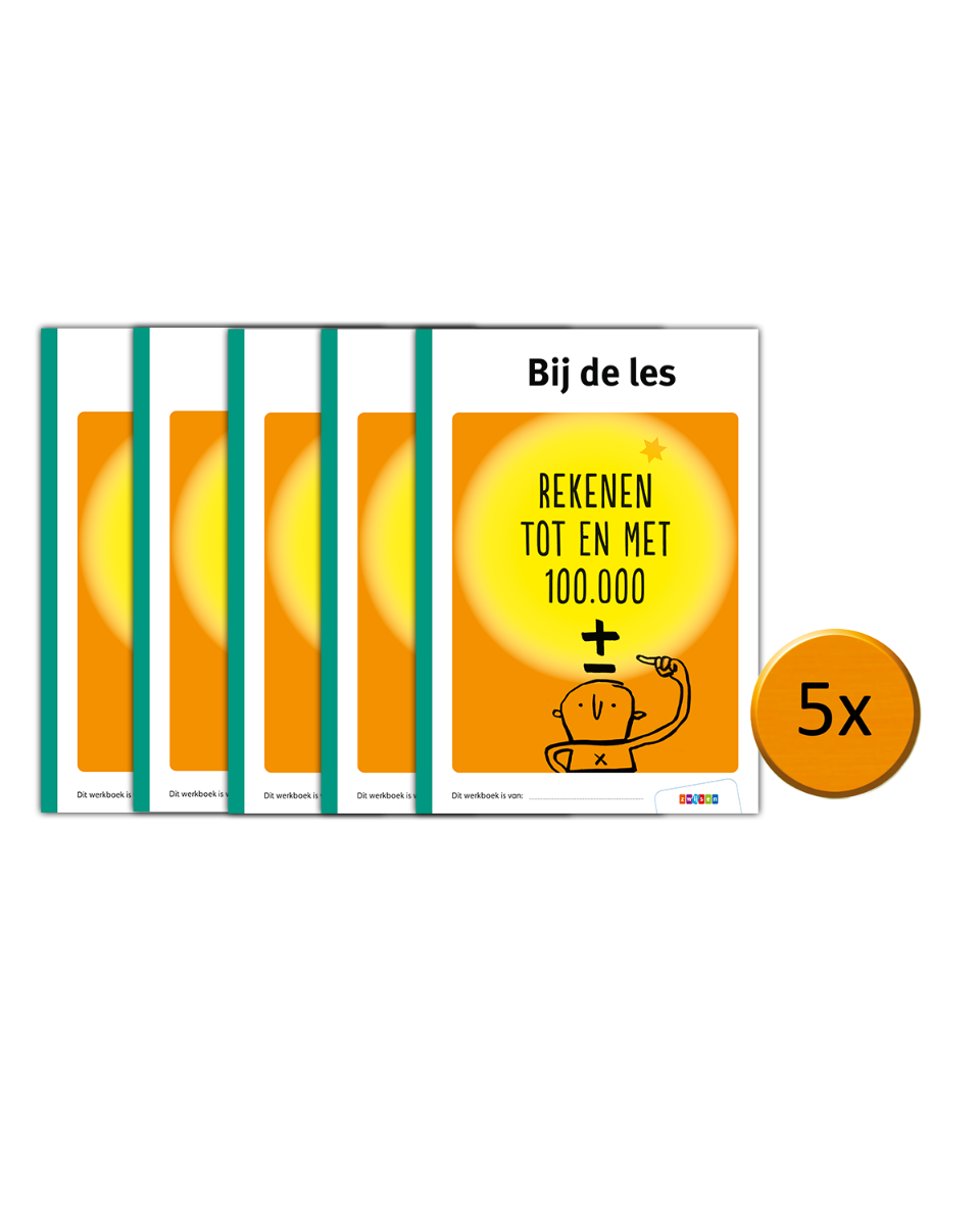 Bij de les - Pakket Rekenen tot en met 100.000 - M7 t/m E8 (5 ex.)