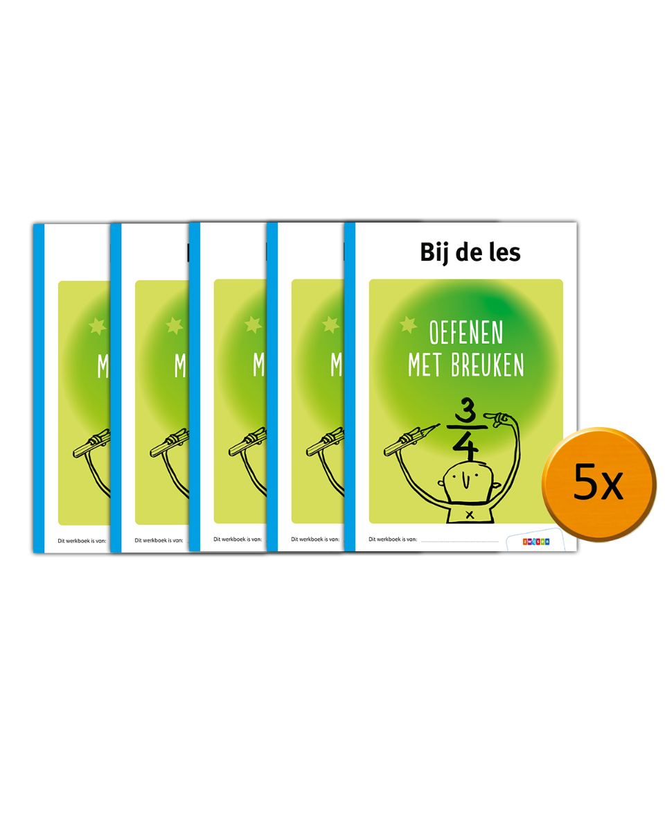 Bij de les - Pakket Oefenen met breuken - M5 - E5 (5 ex.)