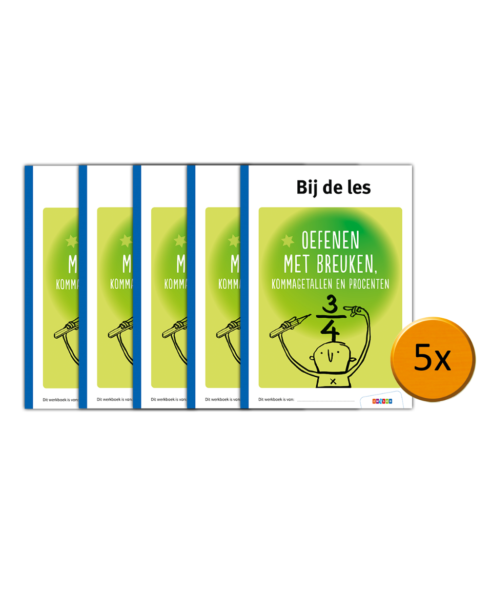 Bij de les - Pakket Oefenen met breuken - M8 - E8 (5 ex.)
