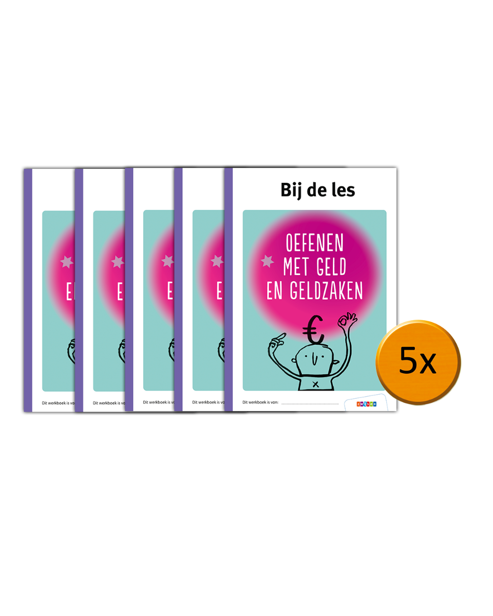 Bij de les - Pakket Oefenen met geld en geldzaken - M5 t/m E6 (5 ex.)