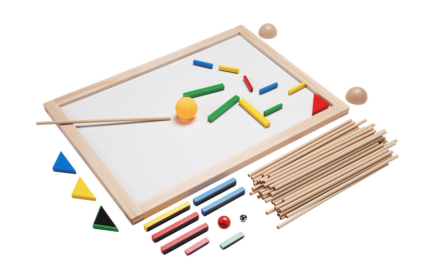 Blaasparcours met magnetische obstakels