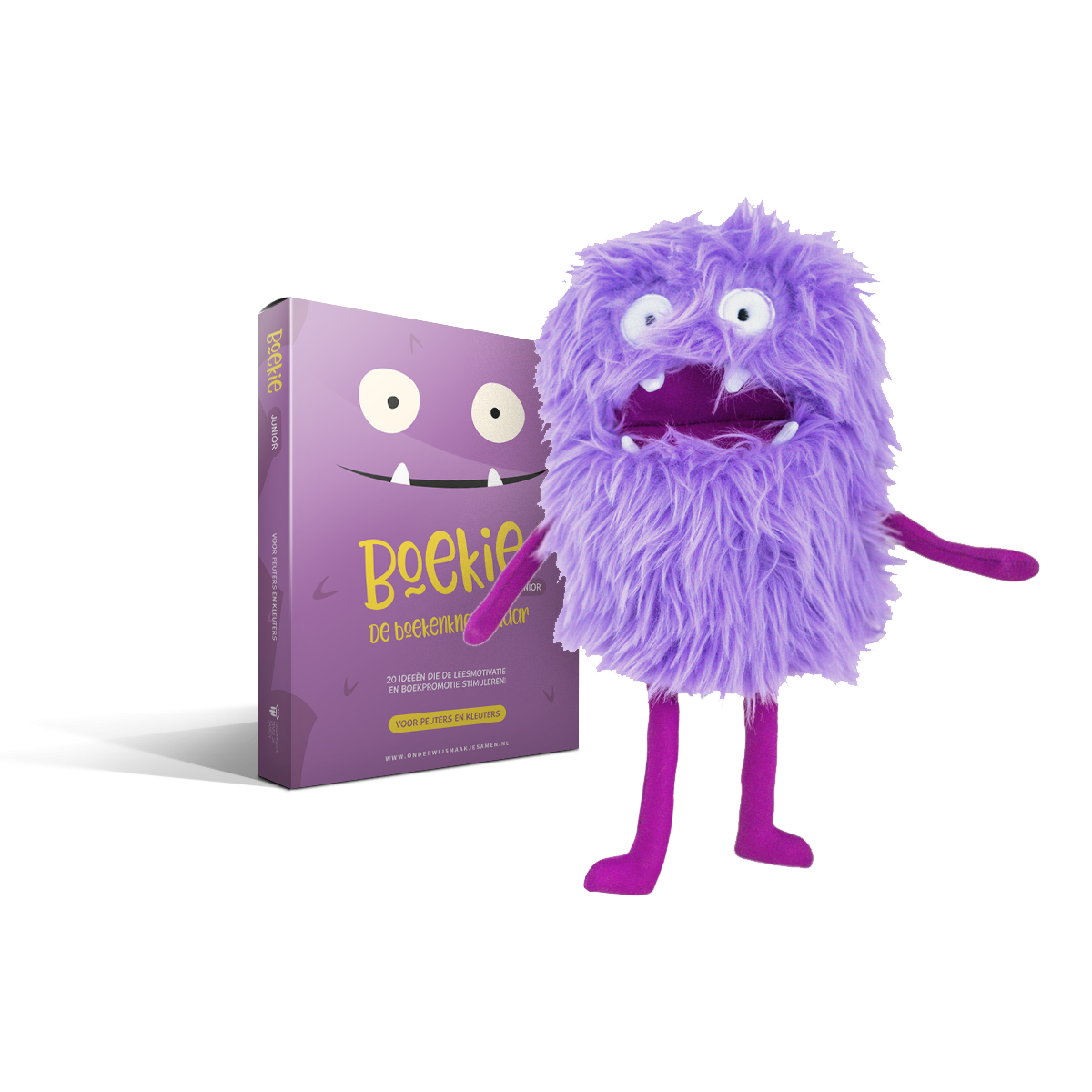 Boekie de boekenknabbelaar + handpop Boekie