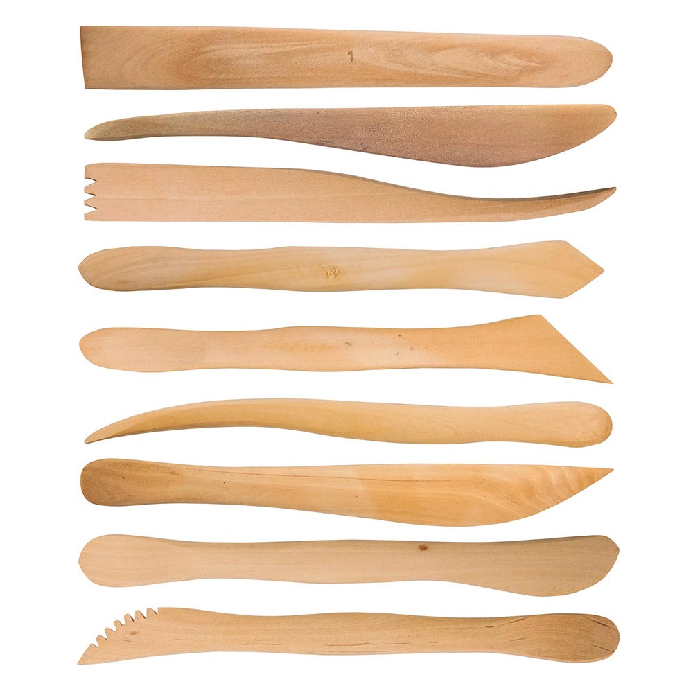 Boetseerspatels | Hout | Set à 12 spatels