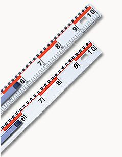 Liniaal met dm + cm indeling
