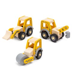 Speel bouwvoertuigen | Hout | 3-delig