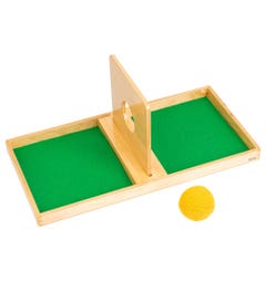 Brievenbus-bord met bal