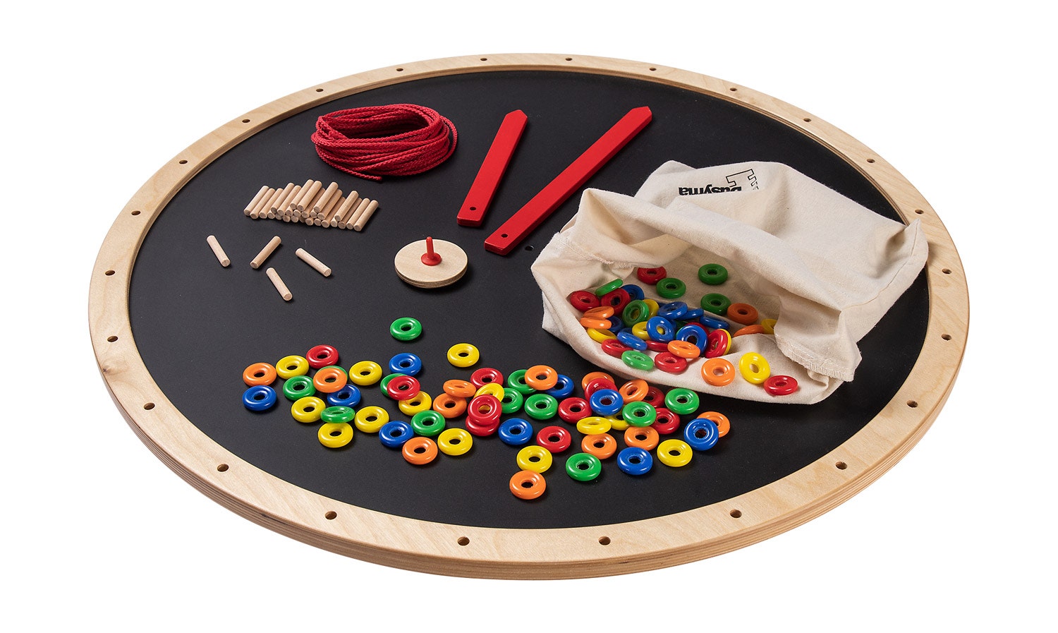 Multi-functioneel carrousel met rond krijtbord | Taal, rekenen en creatief leren