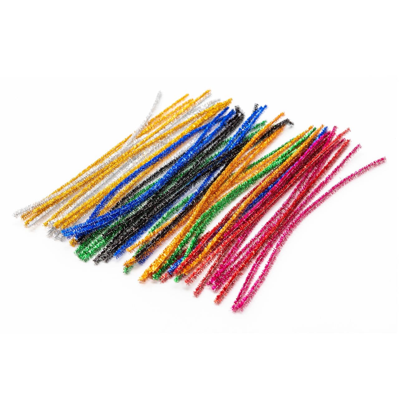 Chenilledraad in 8 glitterkleuren | Ø 7 mm | 30 cm (50 st.)