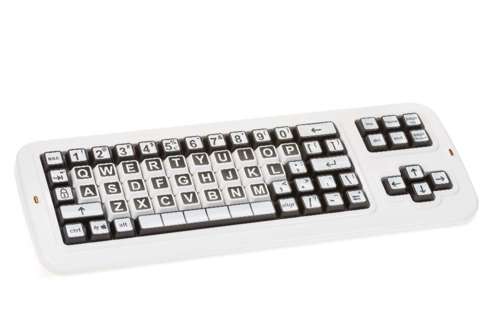 Clevy Contrast Keyboard (QWERTY - US int. - uppercase) - Bluetooth