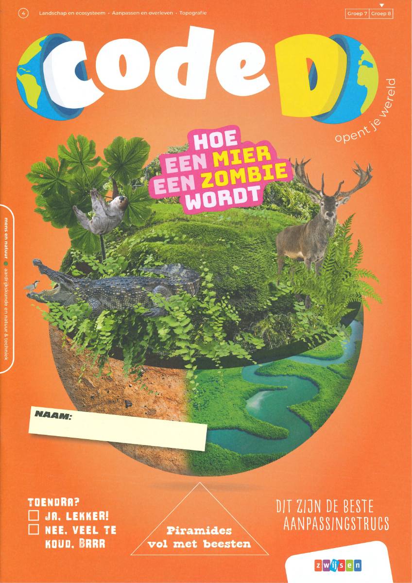 Het logo van de methode Code D van Uitgeverij Zwijsen